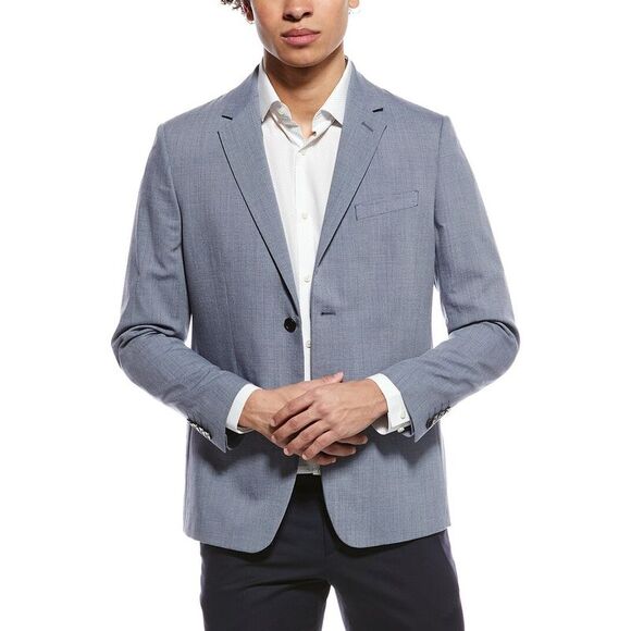 Theory MensChambers Soft Tailoring Wool-Blend Blazer Blue